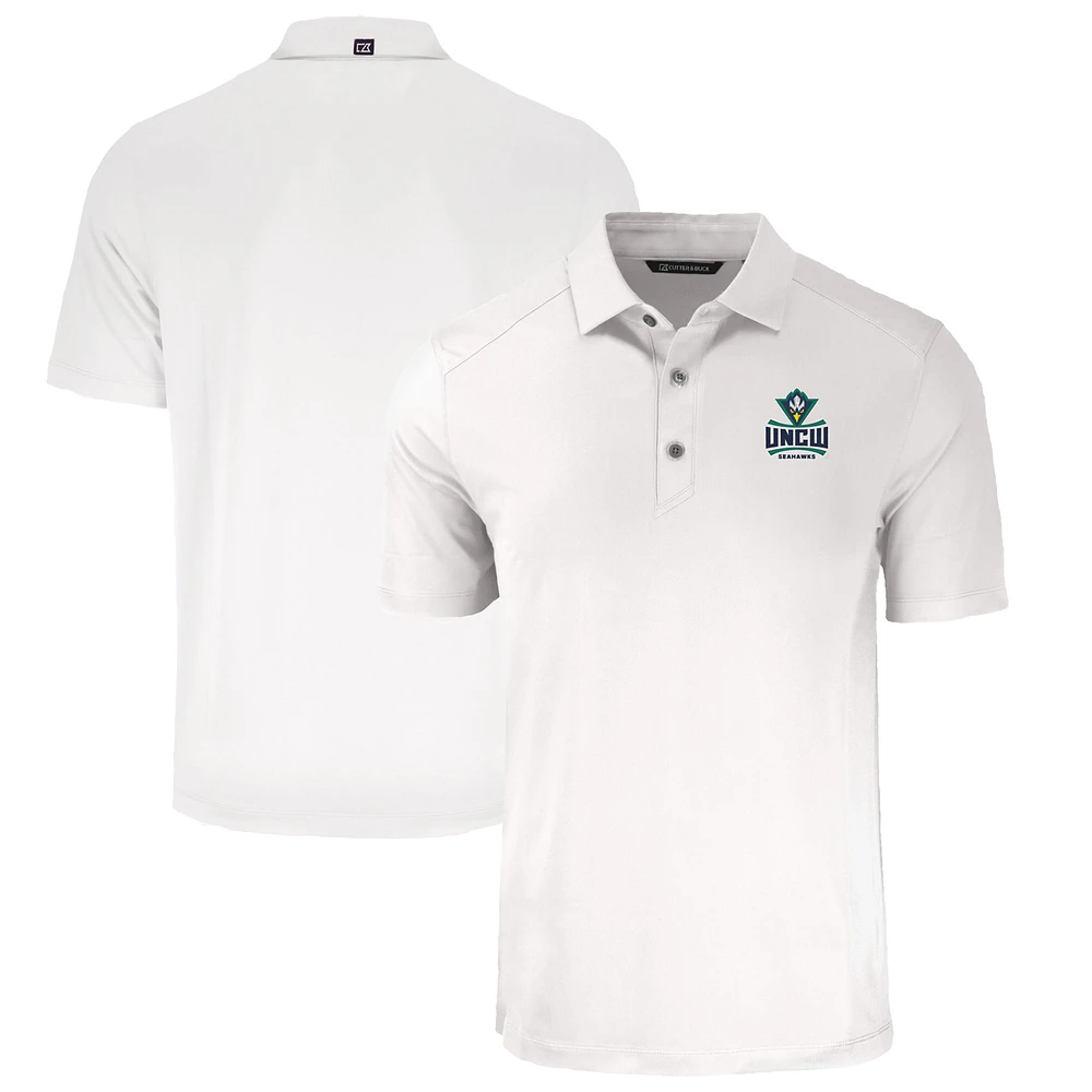 Men's Cutter & Buck White UNC Wilmington Seahawks Forge Eco Stretch Recycled Polo
