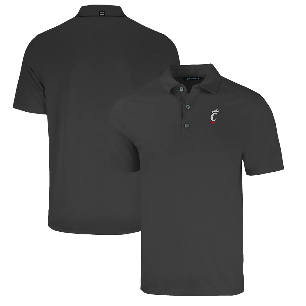 Men's Cutter & Buck Heather Black Cincinnati Bearcats Forge Eco Stretch Recycled Polo