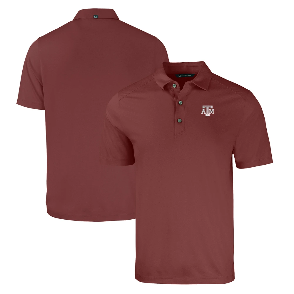 Men's Cutter & Buck Heather Maroon Texas A&M Aggies Forge Eco Stretch Recycled Polo