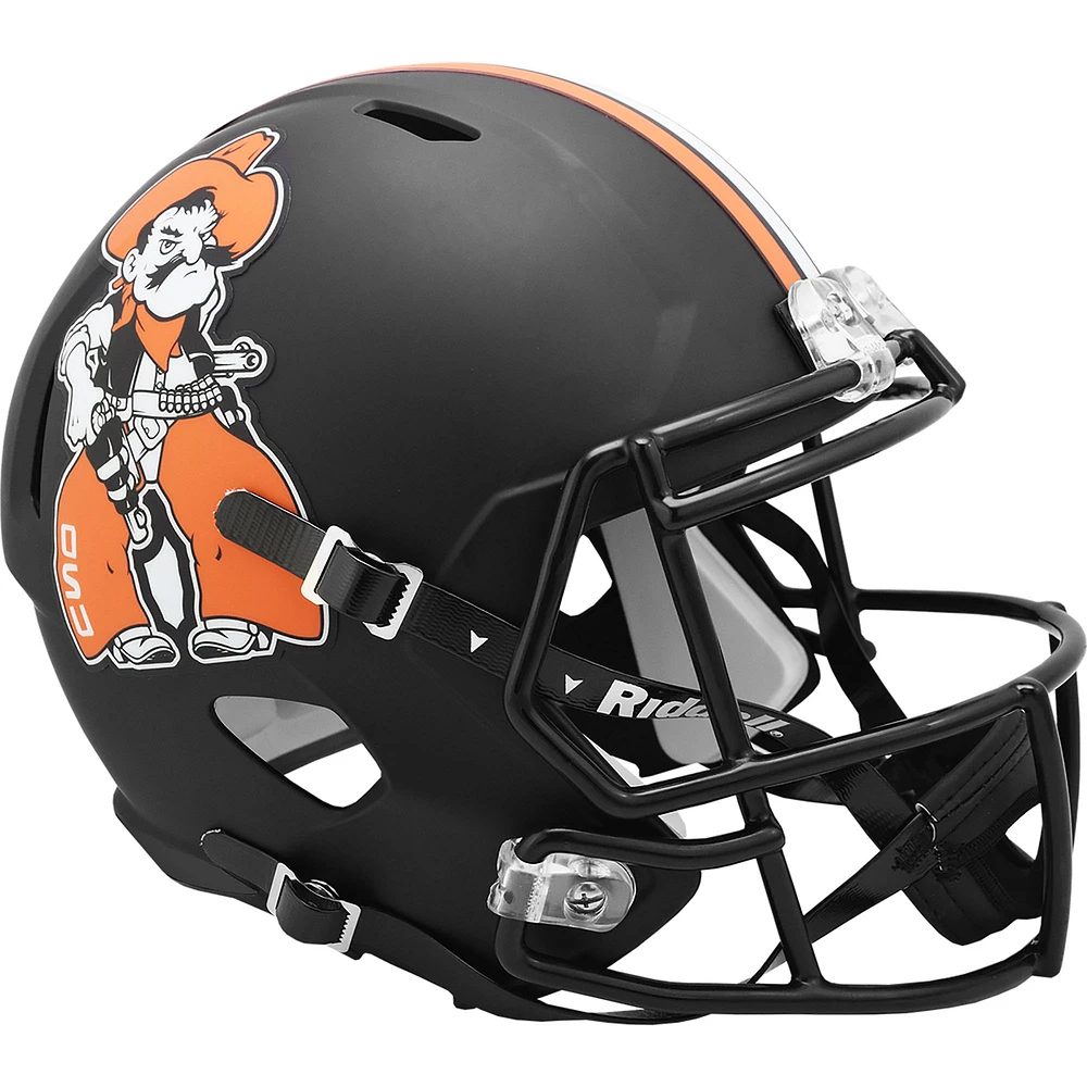 Oklahoma State Cowboys Riddell 2023 Black Pistol Pete Revolution Speed Replica Helmet