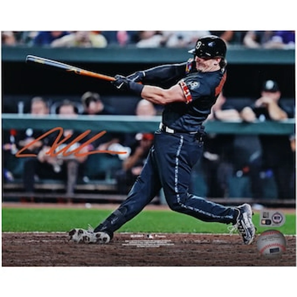 Adley Rutschman Baltimore Orioles Autographed 8" x 10" City Connect Jersey Swing Photograph
