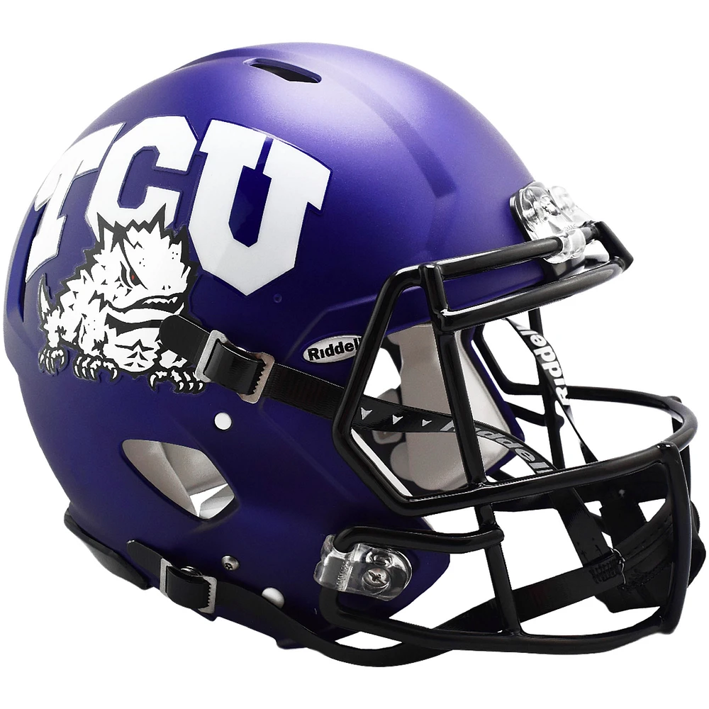 TCU Horned Frogs Riddell 2023 Satin Purple Revolution Speed Authentic Helmet