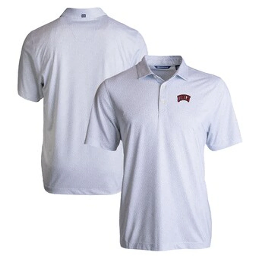 Men's Cutter & Buck White UNLV Rebels Pike Eco Pebble Print Stretch Recycled Polo