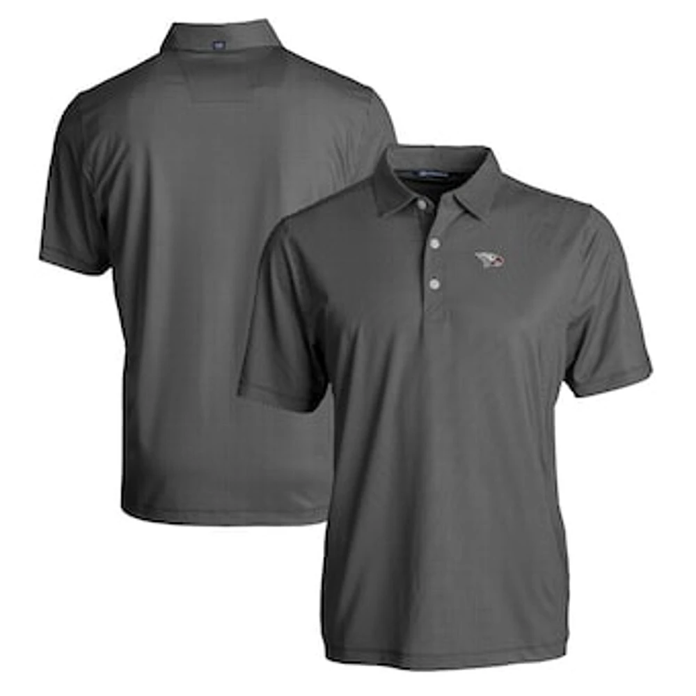Men's Cutter & Buck Black/White North Carolina Central Eagles Pike Eco Symmetry Print Stretch Recycled Polo