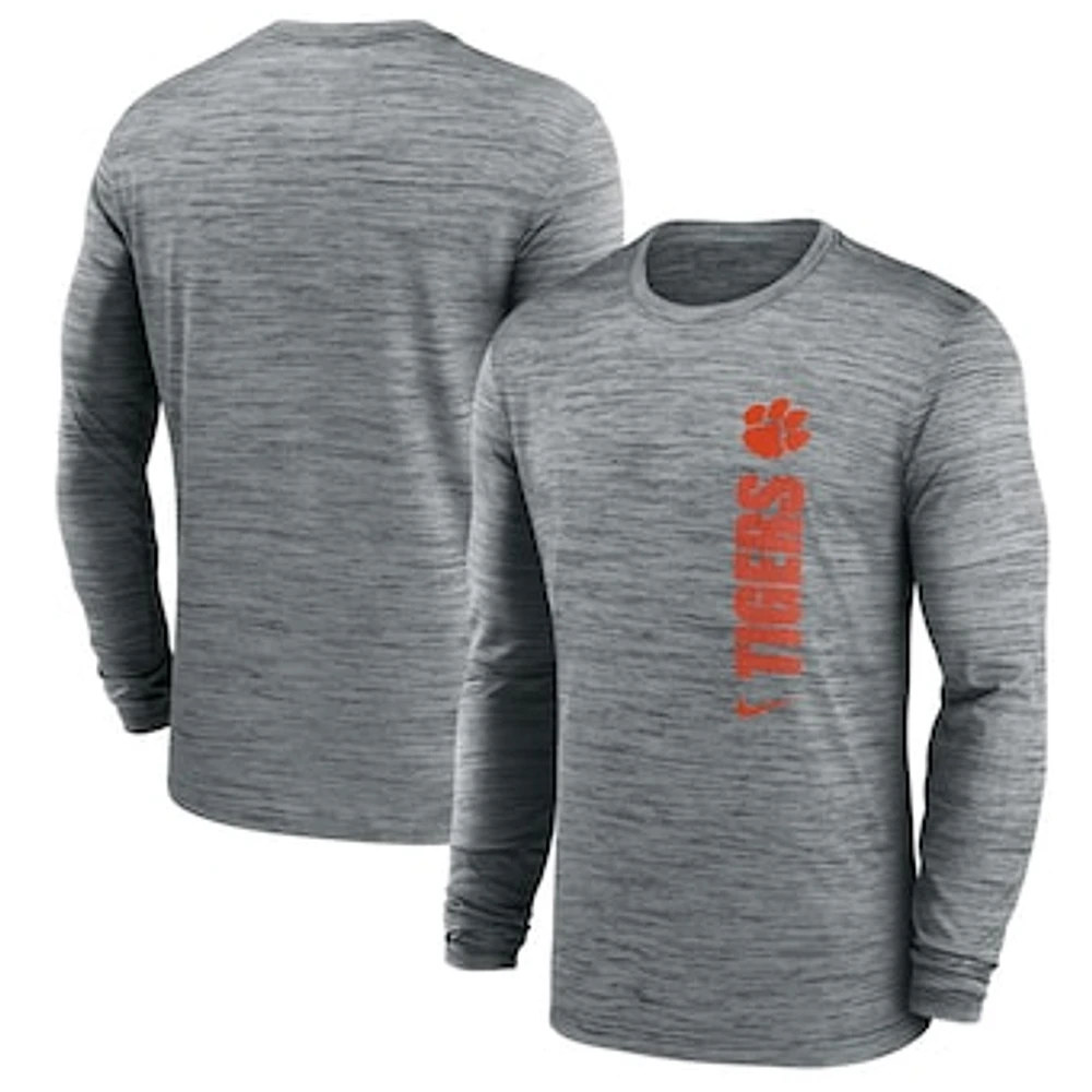 Men's Nike Clemson Tigers Sideline Velocity Performance Long Sleeve T-Shirt