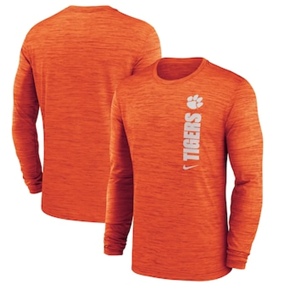 Men's Nike Clemson Tigers Sideline Velocity Performance Long Sleeve T-Shirt