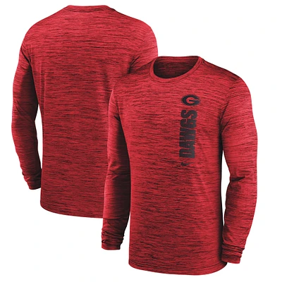 Men's Nike Georgia Bulldogs Sideline Velocity Performance Long Sleeve T-Shirt
