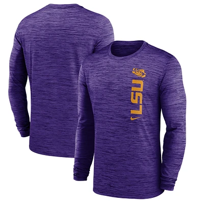 Men's Nike LSU Tigers Sideline Velocity Performance Long Sleeve T-Shirt