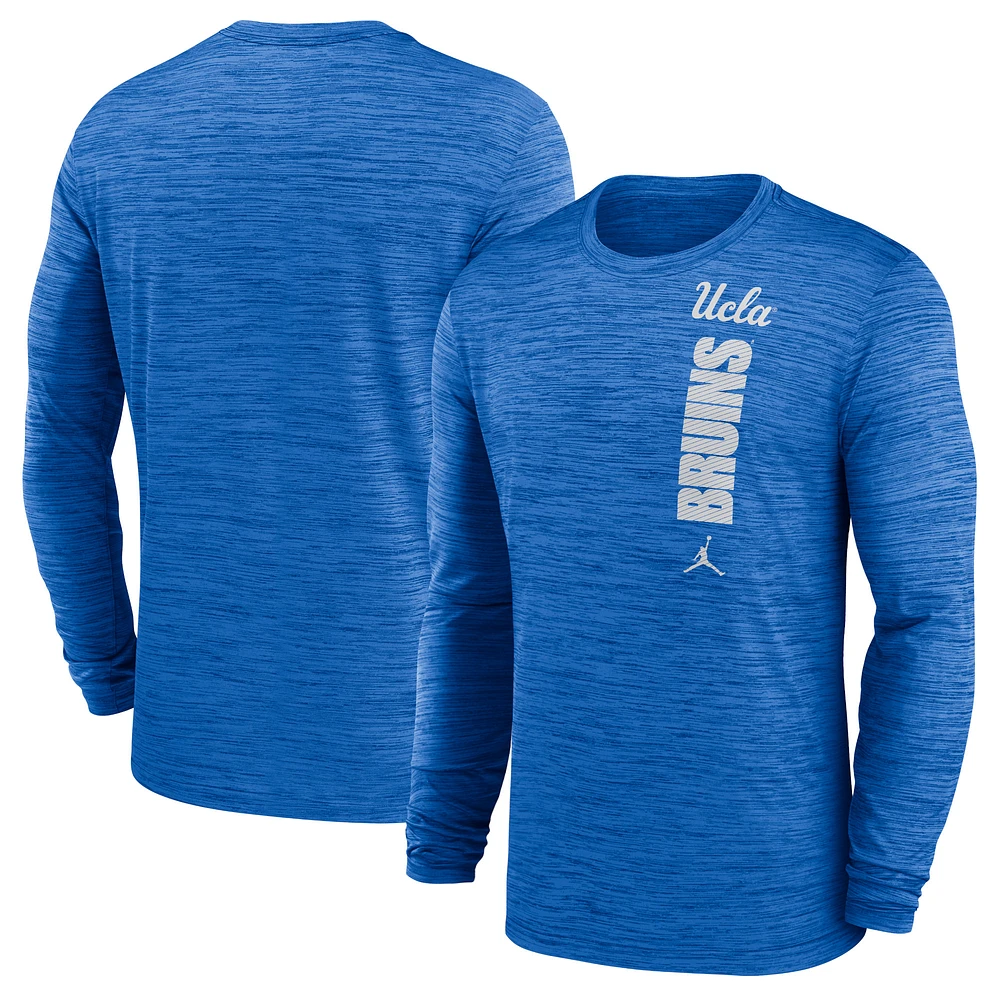 Men's Jordan Brand Blue UCLA Bruins Sideline Velocity Dri-FIT Long Sleeve T-Shirt