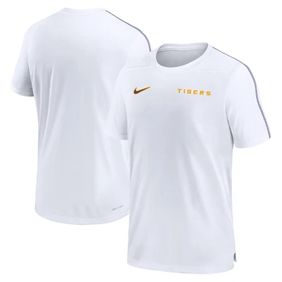 Men's Nike White LSU Tigers 2024 Sideline Coach Performance Top