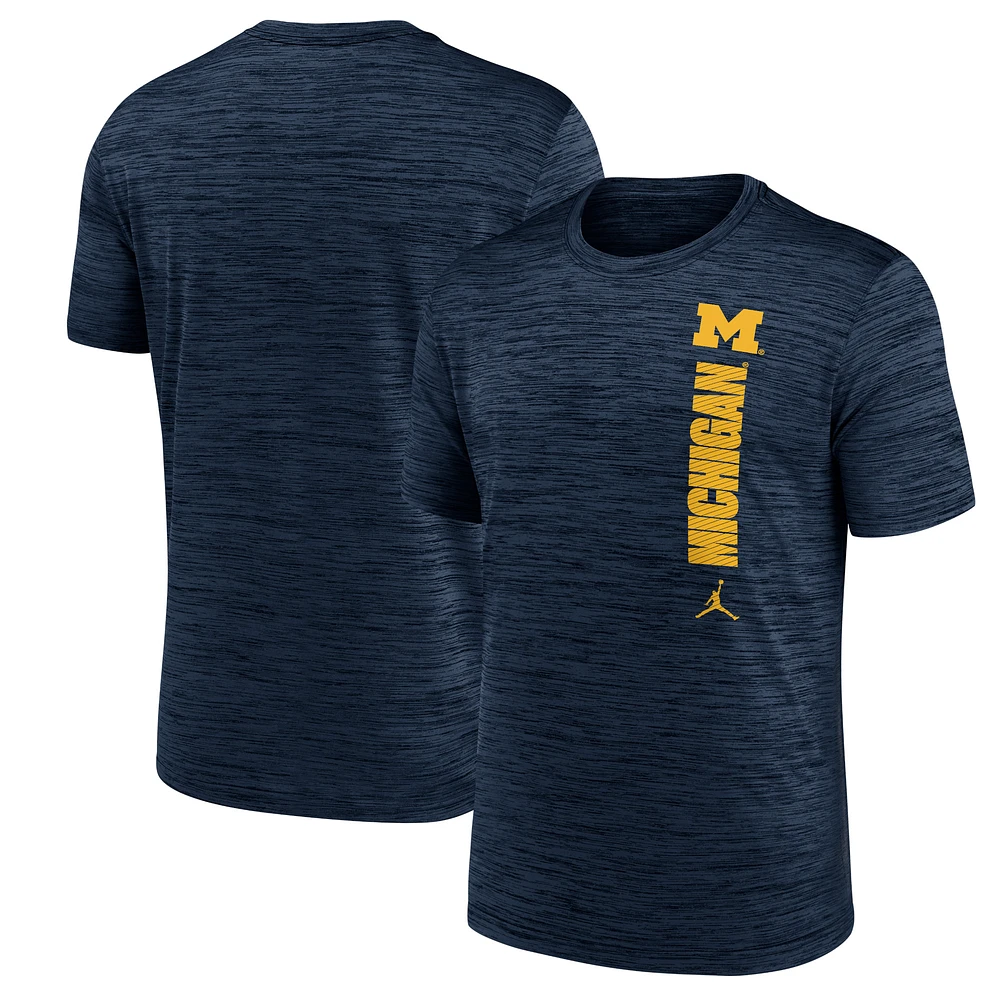 Men's Jordan Brand Navy Michigan Wolverines Sideline Velocity Dri-FIT T-Shirt