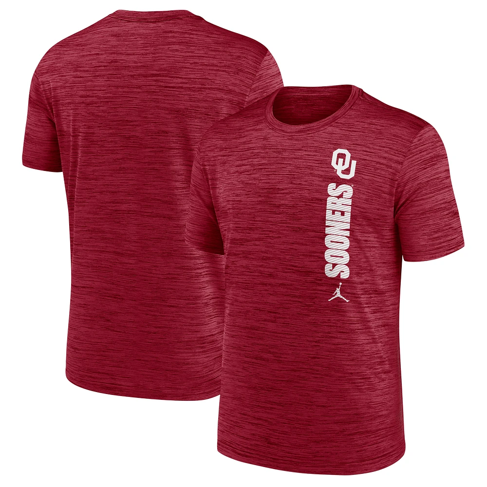 Men's Jordan Brand Crimson Oklahoma Sooners Sideline Velocity Dri-FIT T-Shirt
