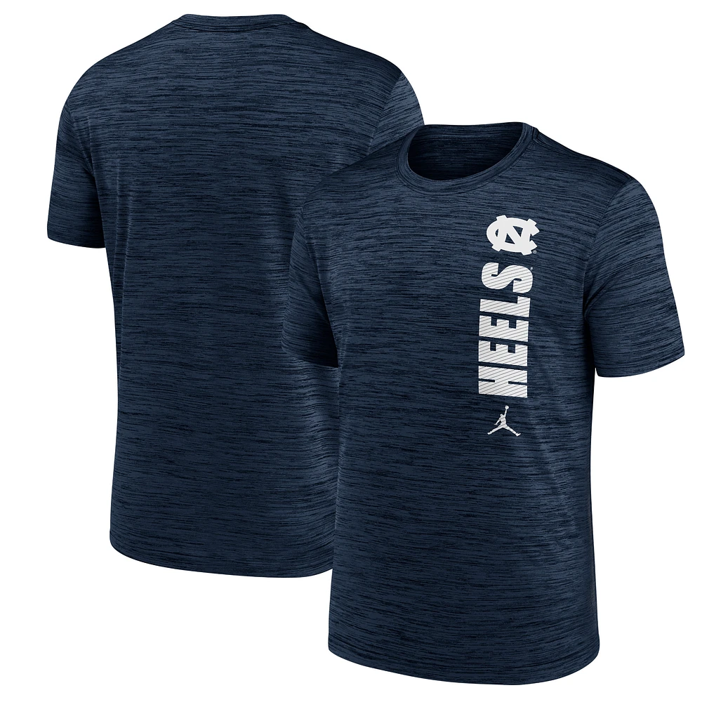 Men's Jordan Brand Navy North Carolina Tar Heels Sideline Velocity Dri-FIT T-Shirt