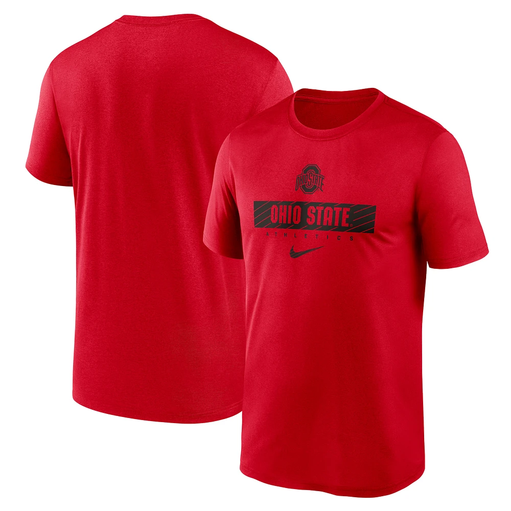 Men's Nike Scarlet Ohio State Buckeyes 2024 Sideline Legend Dri-FIT T-Shirt