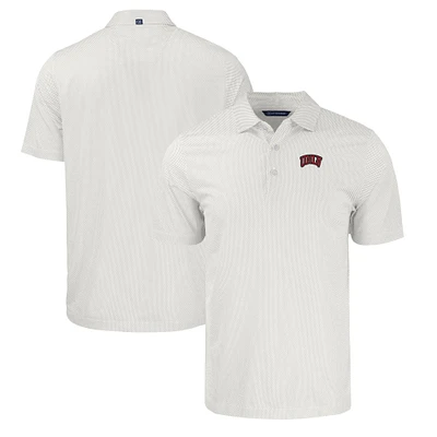 Men's Cutter & Buck White/Gray UNLV Rebels Pike Eco Symmetry Print Stretch Recycled Polo