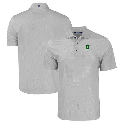 Men's Cutter & Buck Charlotte 49ers Pike Eco Tonal Geo Print Stretch Recycled Polo