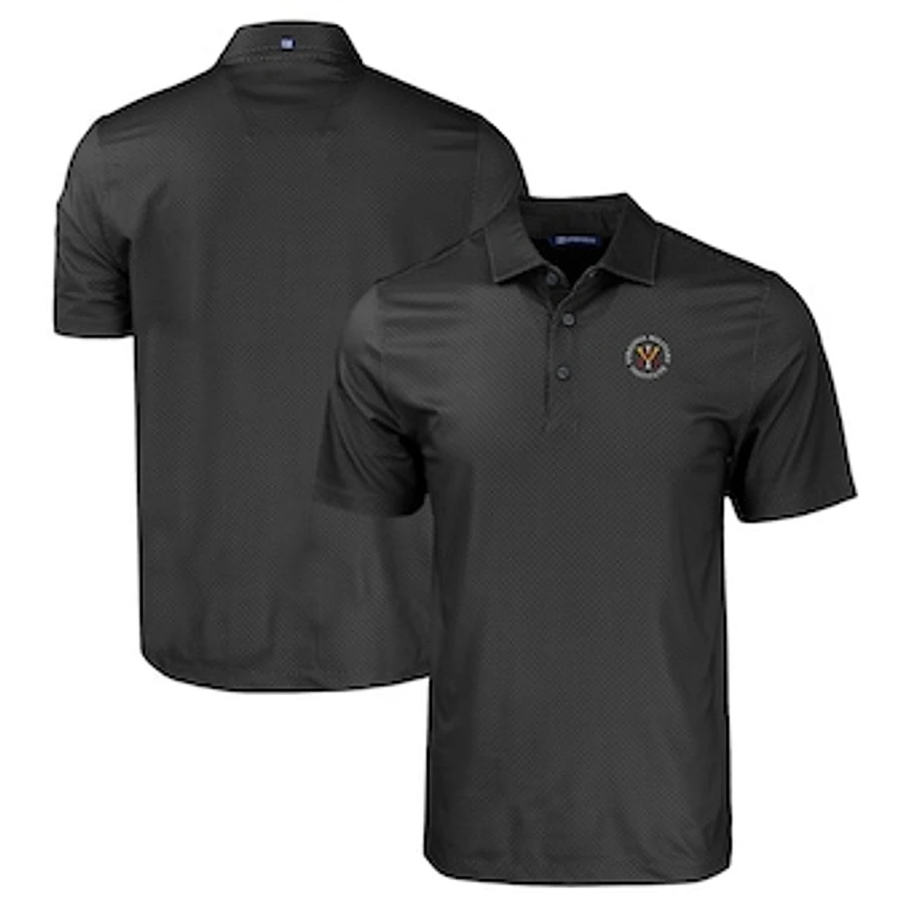 Men's Cutter & Buck Virginia Military Institute Keydets Pike Eco Tonal Geo Print Stretch Recycled Polo