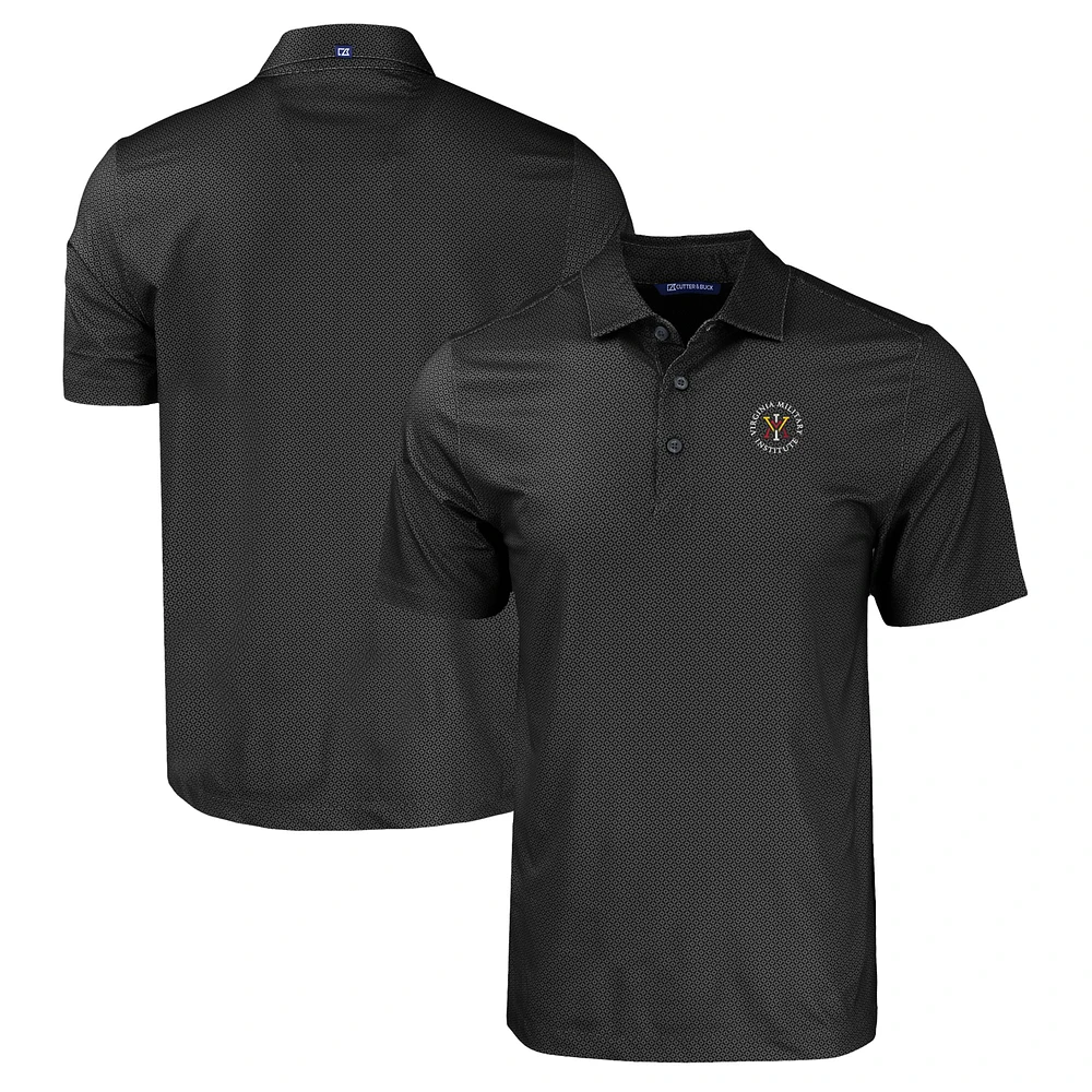 Men's Cutter & Buck Virginia Military Institute Keydets Pike Eco Tonal Geo Print Stretch Recycled Polo