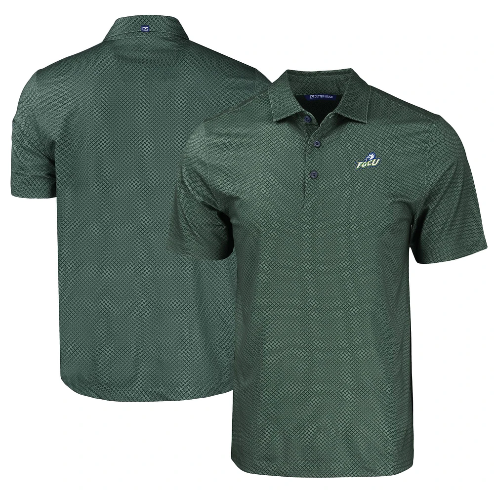 Men's Cutter & Buck Florida Gulf Coast Eagles Pike Eco Tonal Geo Print Stretch Recycled Polo