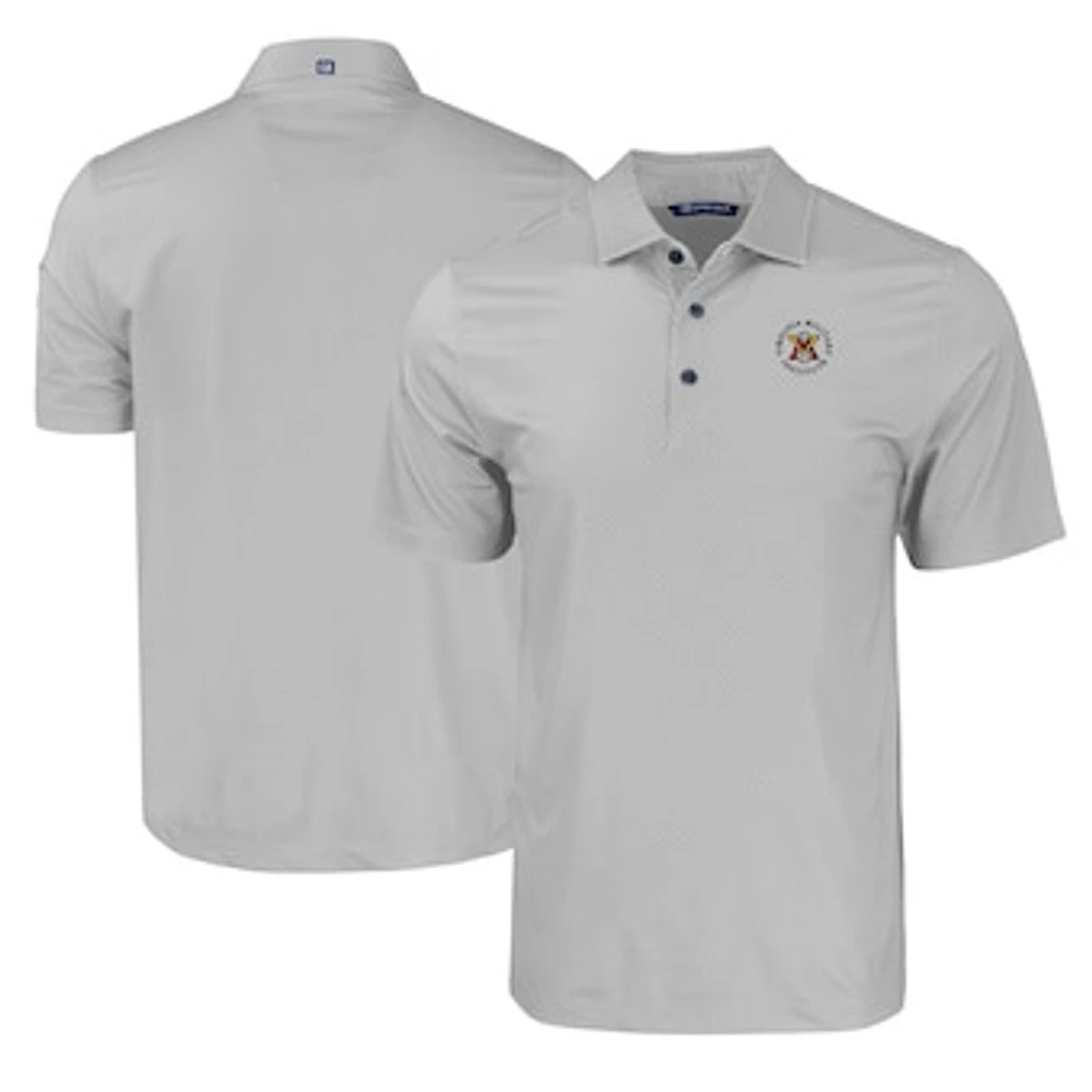 Men's Cutter & Buck Virginia Military Institute Keydets Pike Eco Tonal Geo Print Stretch Recycled Polo