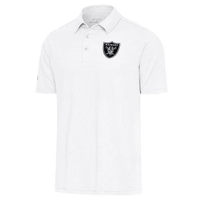 Men's Antigua White Las Vegas Raiders Par Polo