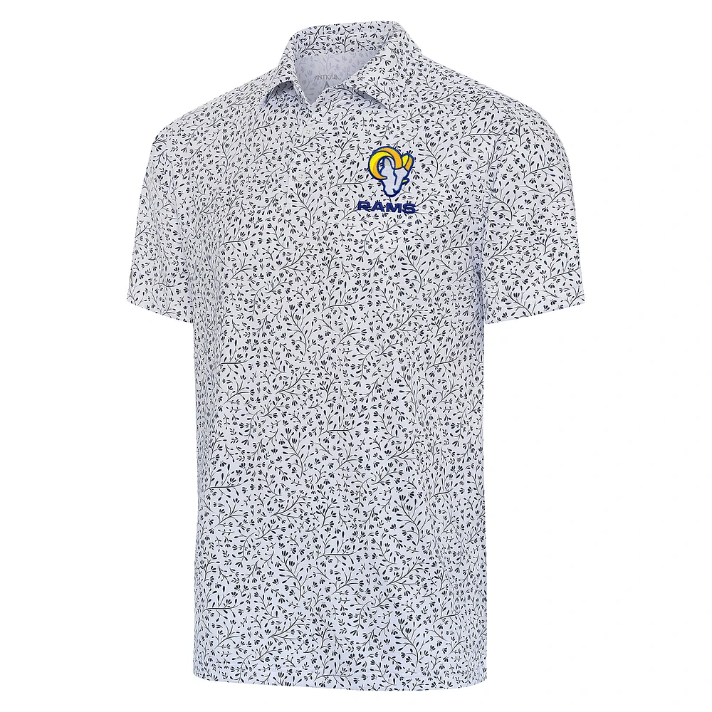 Men's Antigua White/Navy Los Angeles Rams Motion Polo