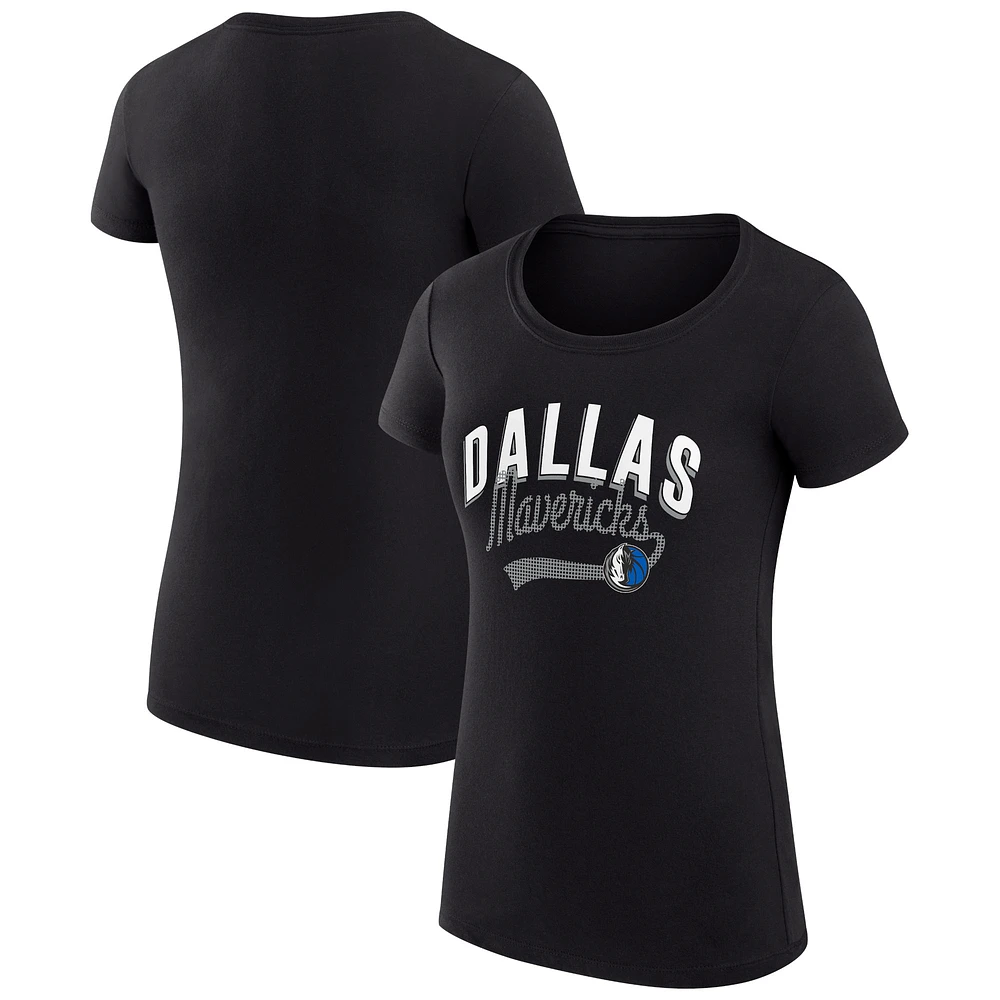 Women's G-III 4Her by Carl Banks Dallas Mavericks Super-Slim Fit Lightweight Filigree Logo T-Shirt