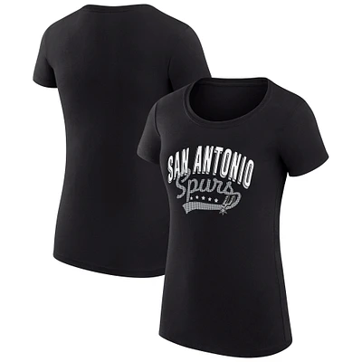 Women's G-III 4Her by Carl Banks San Antonio Spurs Super-Slim Fit Lightweight Filigree Logo T-Shirt