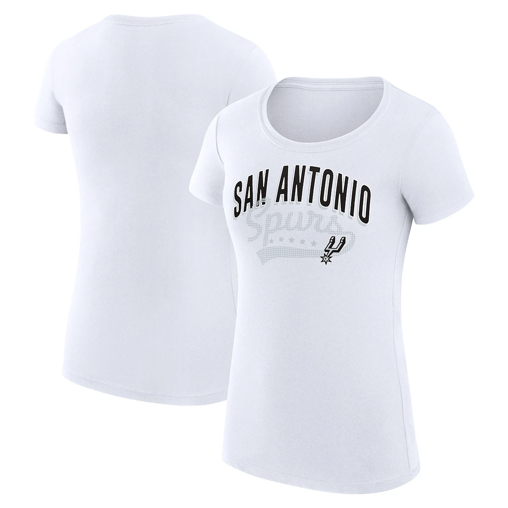 Women's G-III 4Her by Carl Banks San Antonio Spurs Super-Slim Fit Lightweight Filigree Logo T-Shirt