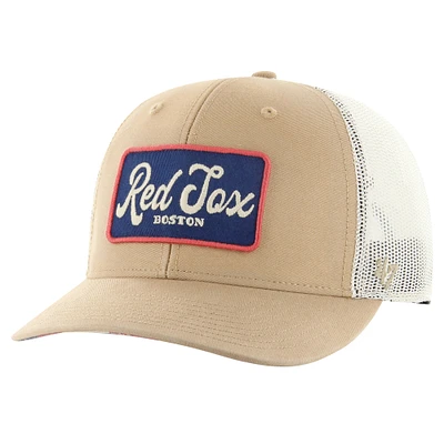 Men's '47 Khaki Boston Red Sox Glory Daze Trucker Adjustable Hat