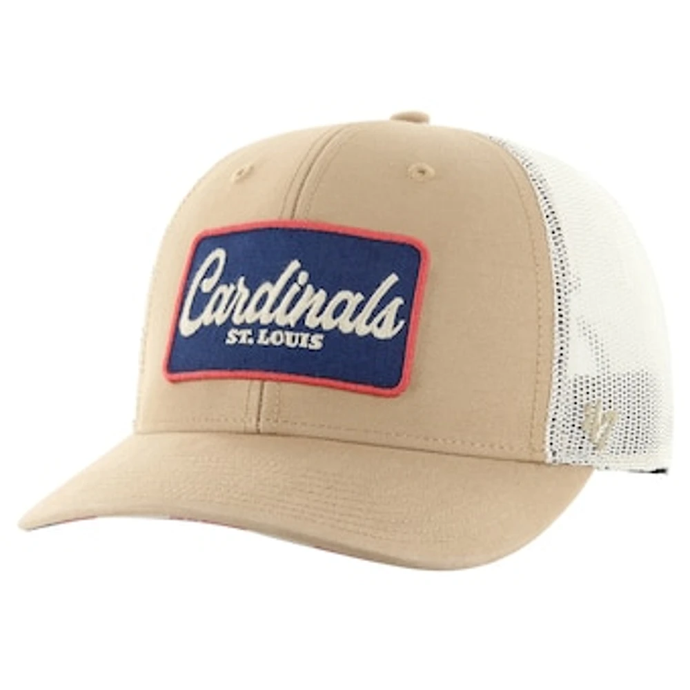 Men's '47 Khaki St. Louis Cardinals Glory Daze Trucker Adjustable Hat