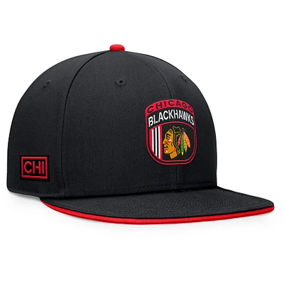 Men's Fanatics Black Chicago Blackhawks 2024 NHL Draft Snapback Hat