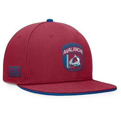Men's Fanatics Burgundy Colorado Avalanche 2024 NHL Draft Snapback Hat