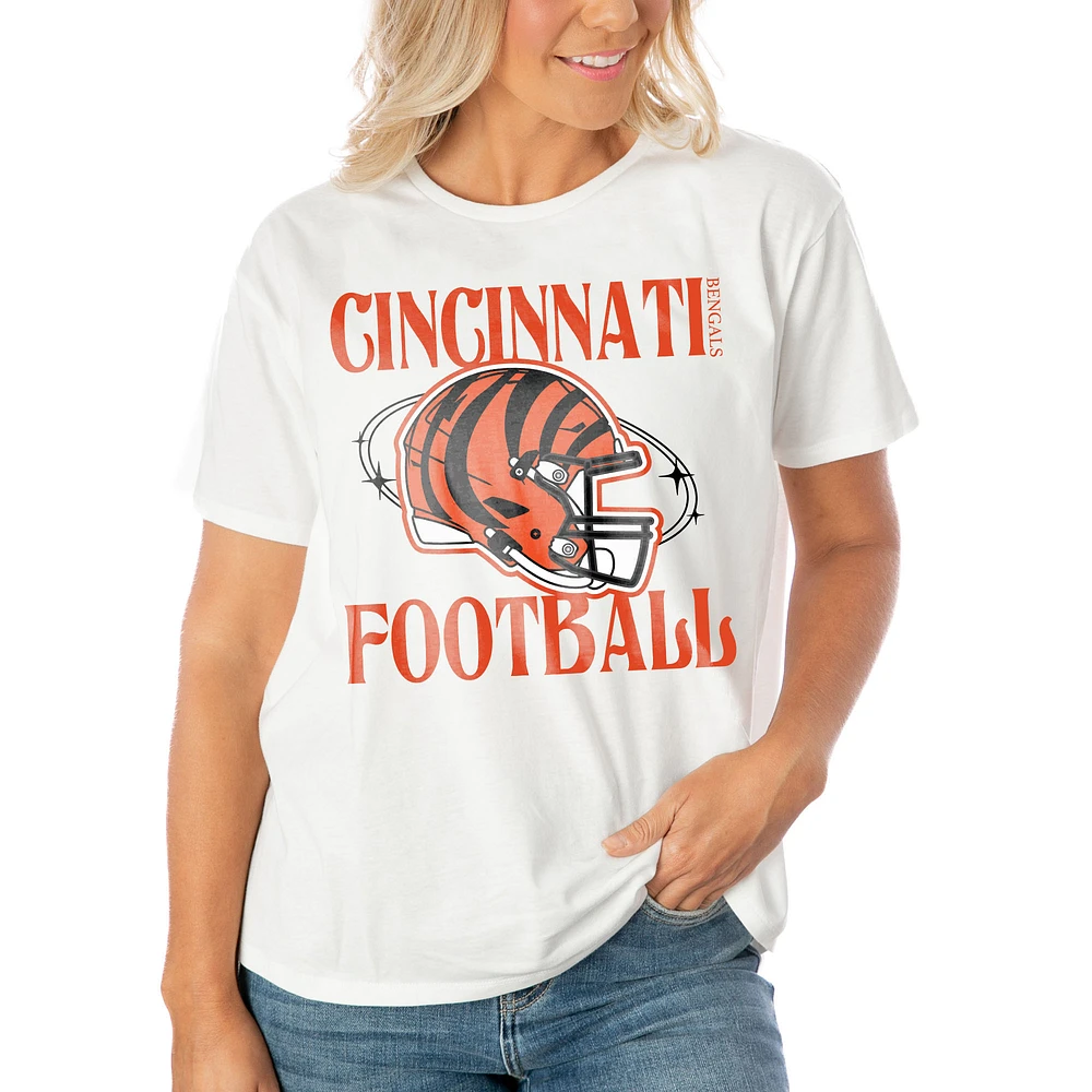 Women's Gameday Couture White Cincinnati Bengals Victorious Vixen T-Shirt