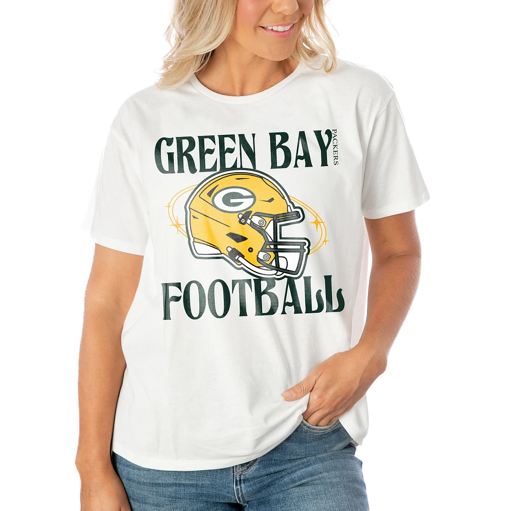 Women's Gameday Couture White Green Bay Packers Victorious Vixen T-Shirt