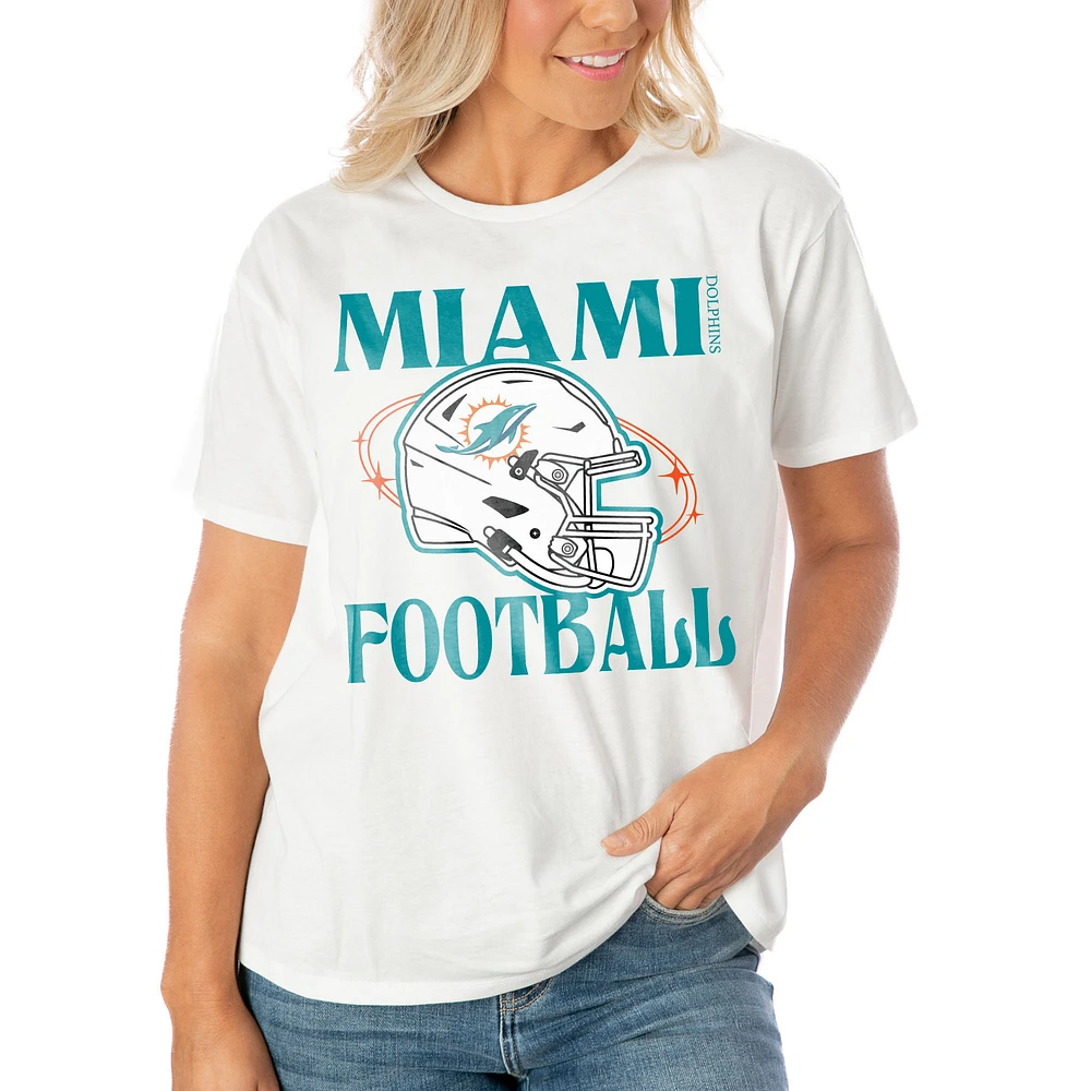 Women's Gameday Couture White Miami Dolphins Victorious Vixen T-Shirt