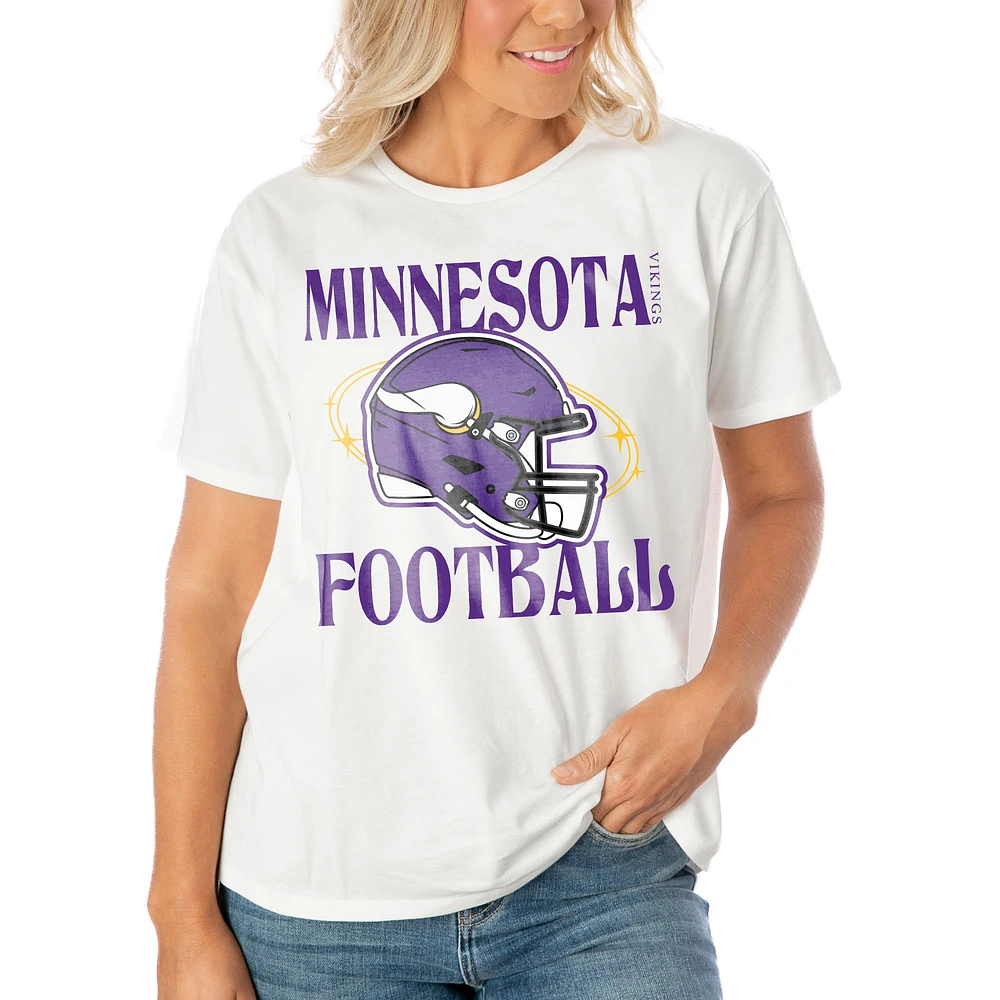 Women's Gameday Couture White Minnesota Vikings Victorious Vixen T-Shirt