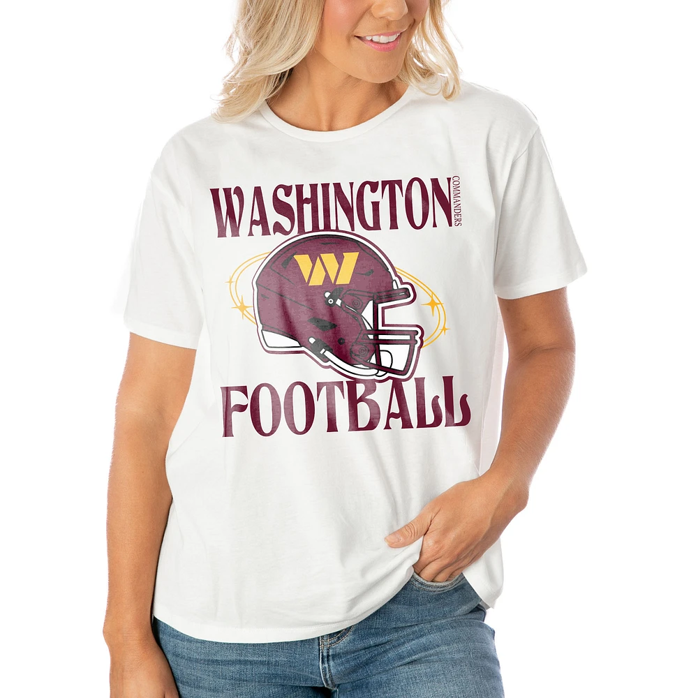 Women's Gameday Couture White Washington Commanders Victorious Vixen T-Shirt