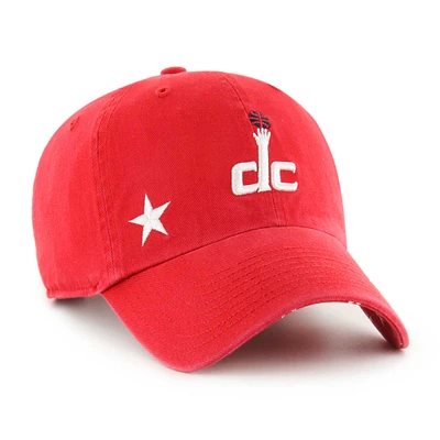 Women's '47 Red Washington Wizards Confetti Undervisor Clean Up Adjustable Hat