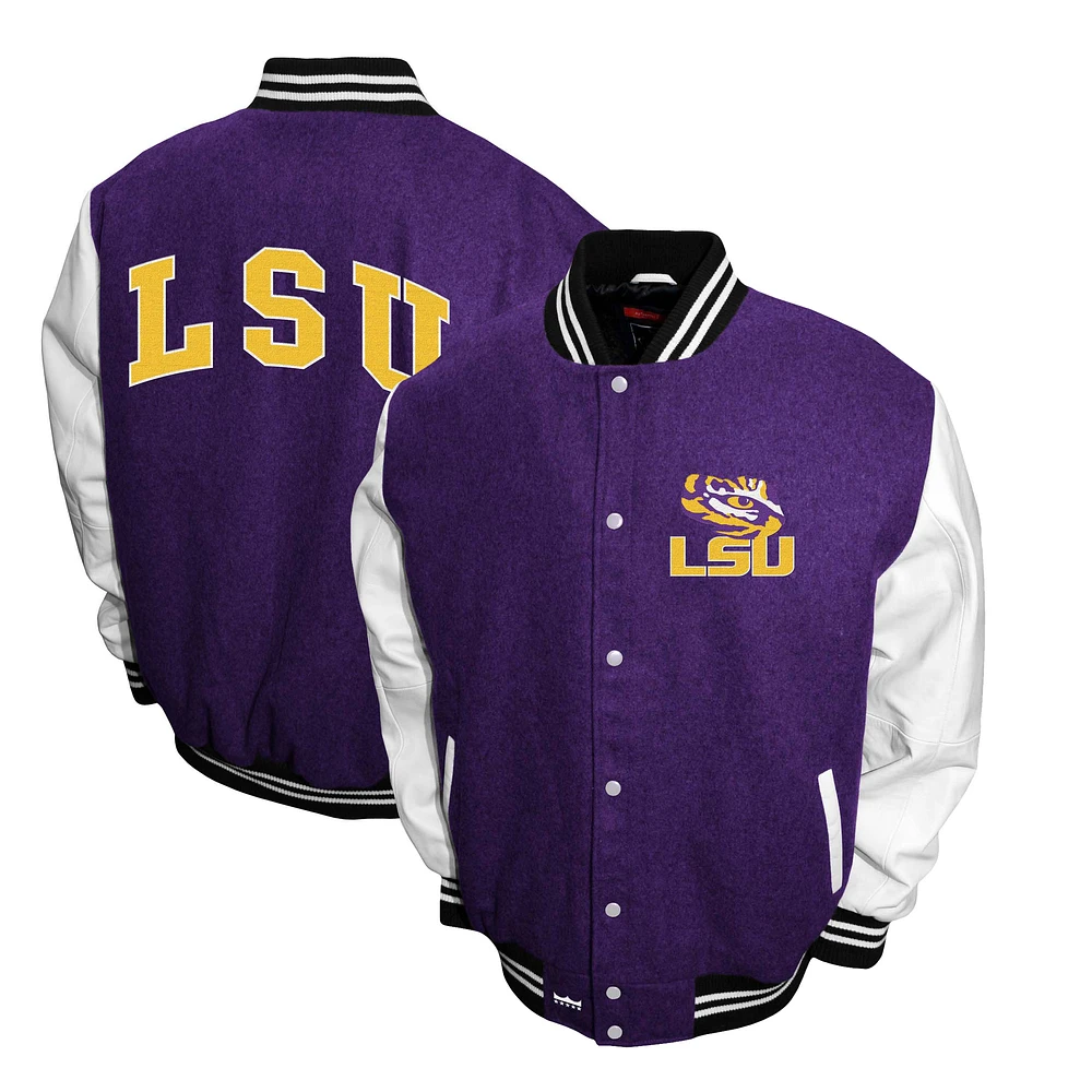 Men's Franchise Club Purple LSU Tigers Graduate Full-Snap Jacket