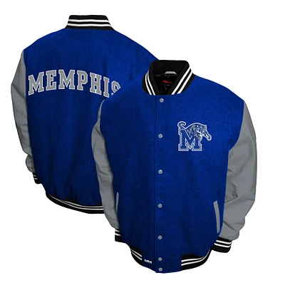 Men's Franchise Club Royal Memphis Tigers Graduate Full-Snap Jacket