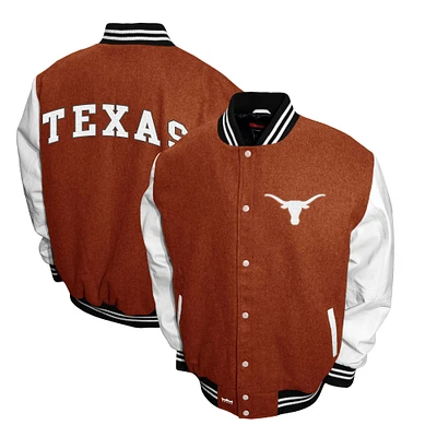Men's Franchise Club Texas Orange Texas Longhorns Graduate Full-Snap Jacket