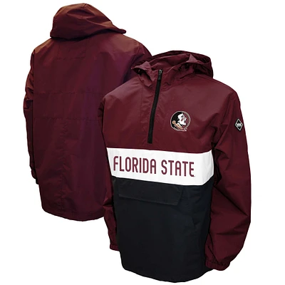 Men's Franchise Club Garnet Florida State Seminoles Alpha Anorak Quarter-Zip Pullover Jacket