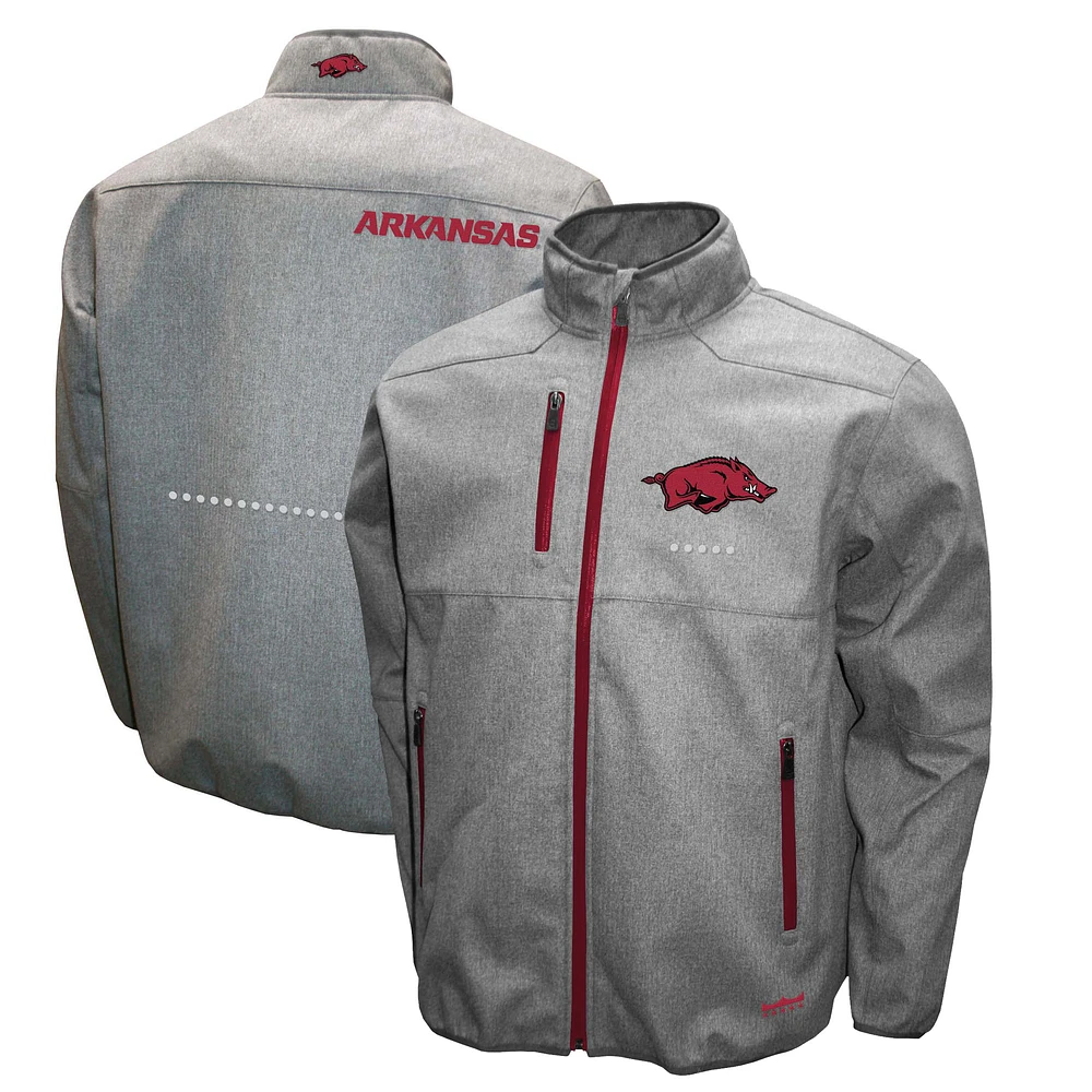 Men's Franchise Club Gray Arkansas Razorbacks X-Tech Full-Zip Jacket