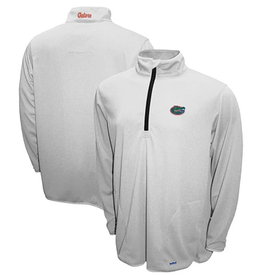 Men's Franchise Club White Florida Gators Breeze Quarter-Zip Pullover