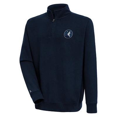Men's Antigua Navy Minnesota Timberwolves Victory Quarter-Zip Pullover Top
