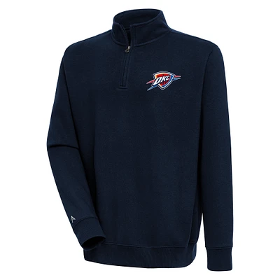 Men's Antigua Navy Oklahoma City Thunder Victory Quarter-Zip Pullover Top