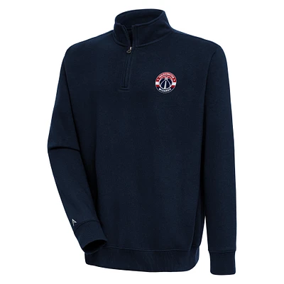 Men's Antigua Navy Washington Wizards Victory Quarter-Zip Pullover Top