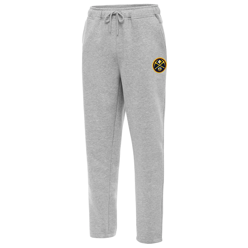 Men's Antigua Heather Gray Denver Nuggets Victory Sweatpants