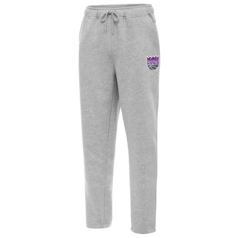 Men's Antigua Heather Gray Sacramento Kings Victory Sweatpants